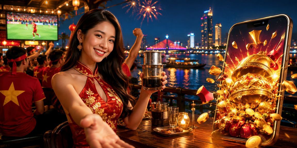 Người dùng Đà Nẵng dùng ứng dụng casino 2206 bên ly cà phê sáng kiểm tra khuyến mãi mới